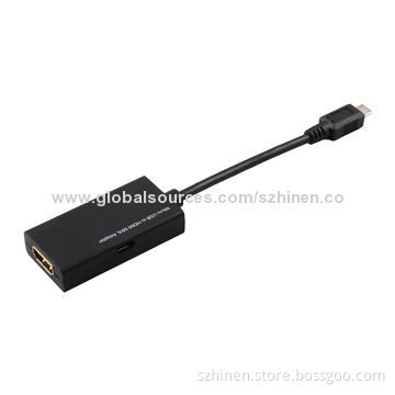 MHL to HDMI Cable, Connect Host to Your HDTV, 25-75MHz Supports All Bandwidth between